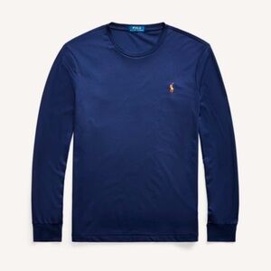 Polo Ralph Lauren Navy Blue Cotton Long Sleeve Shirt Medium